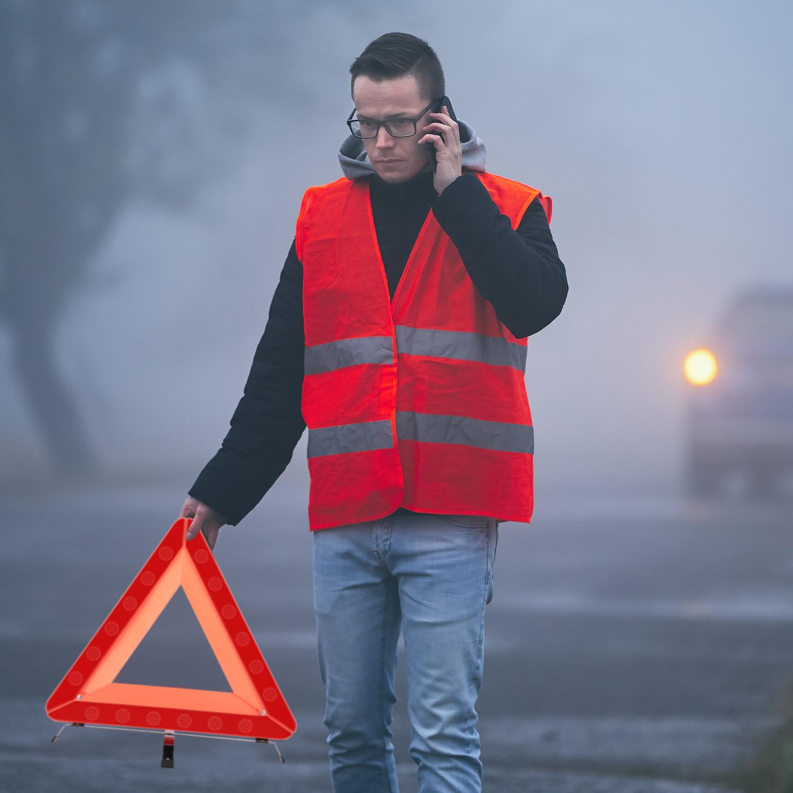 Triangular Car Emergency Breakdown Reflective Warn... U2013 Grandado