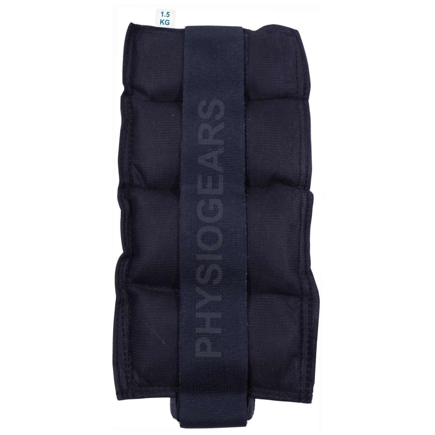 Physiogears Adjustable Ankle/Wrist Weight Cuff 0.5-5 kg – Single Piece for Fitness, Walking, Running & Strength Training- Variations (Black, 1 Kg)