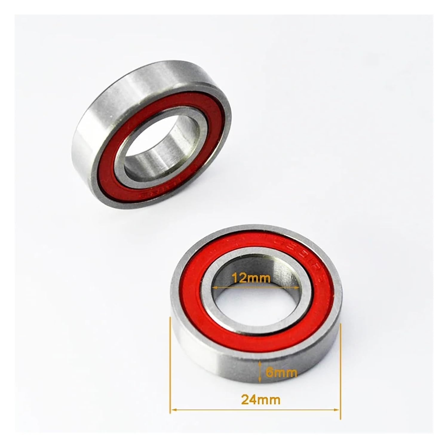 2PCS Hybrid Ceramic Bearings 12x24x6mm 6901RS 12mm Inner Diameter Ball Bearings