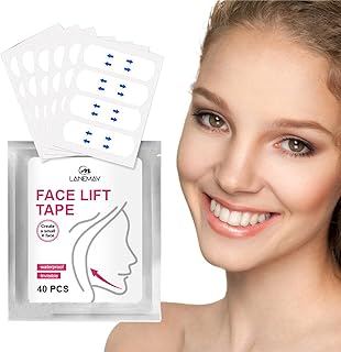 Fita para Lifting Facial Instantâneo - Adesivos Invisíveis para Pele Rosto 40 Peças | Adesivos instantâneos para levantamento queixo duplo, adesivos portáteis para testa Fovolat