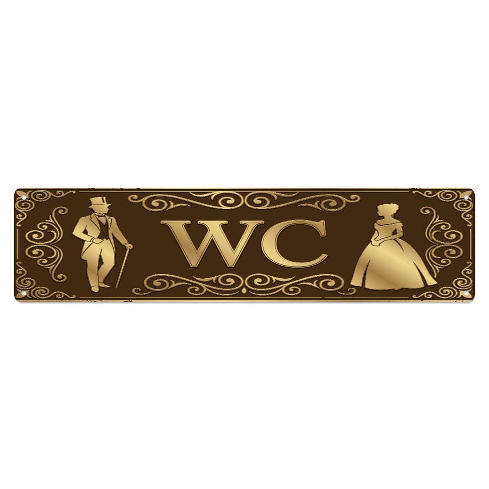Tgrcjimh Style Metal Tin Sign Vintage Victorian Decor Wc Toilet Noble