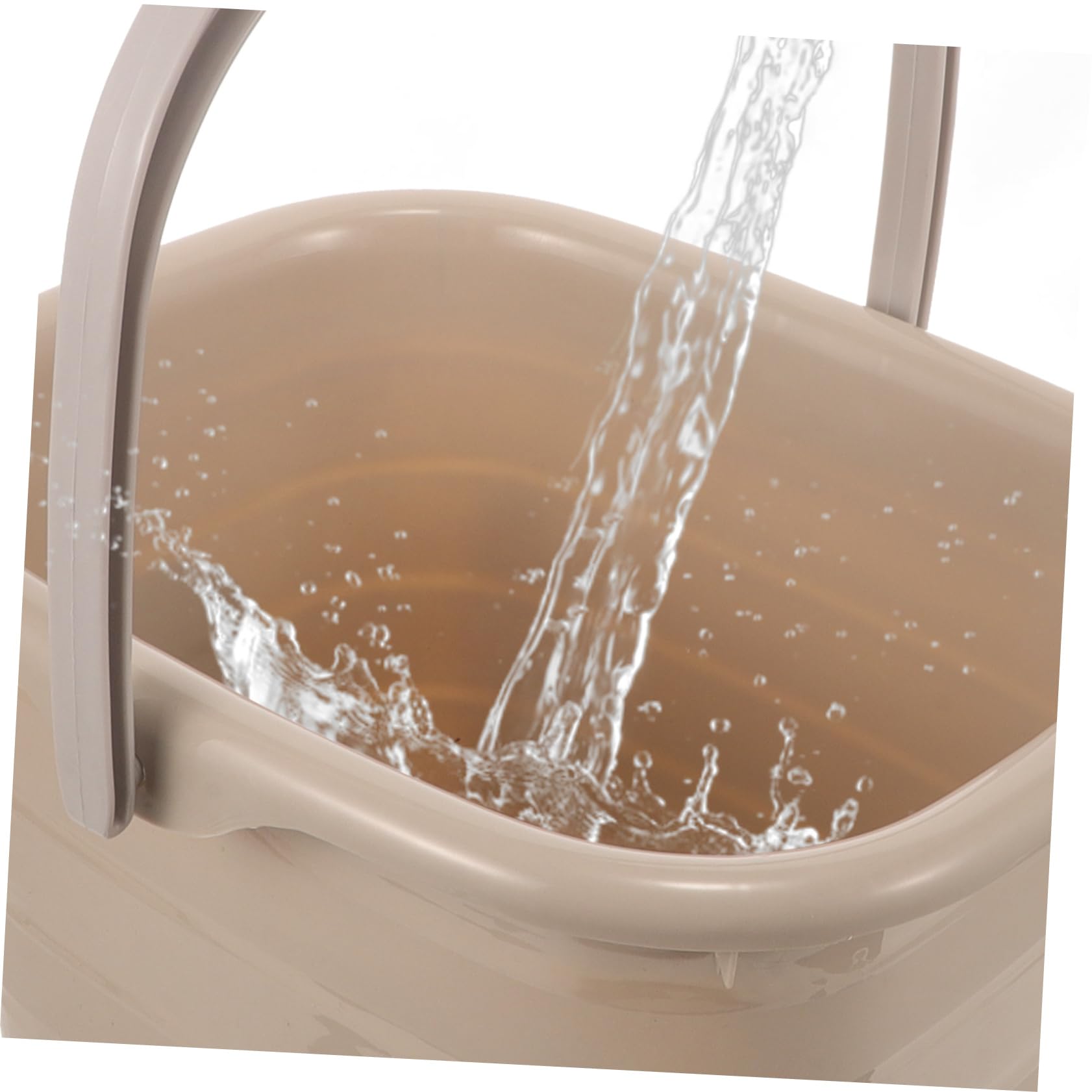Secchio in Plastica Rettangolare con Manico 11l Khaki | Capienza per Liquidi, Uso Domestico, Tinta Kaki, Pratico per Detergenti e Piccoli Travasi