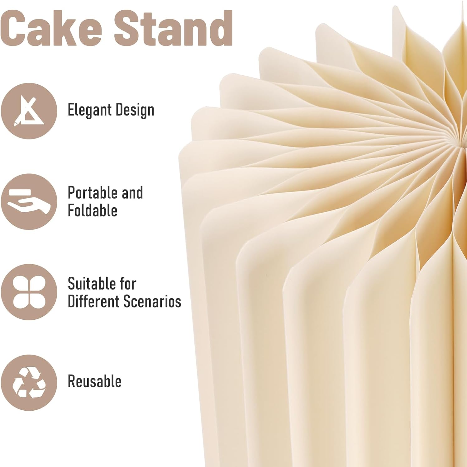 8 Pack Buffet Risers and Stand, Foldable Food Risers for Buffet Table Acrylic Dessert Table Display Set Food Display Risers Cylinder Cake Stands for Party Wedding, Birthday Decoration