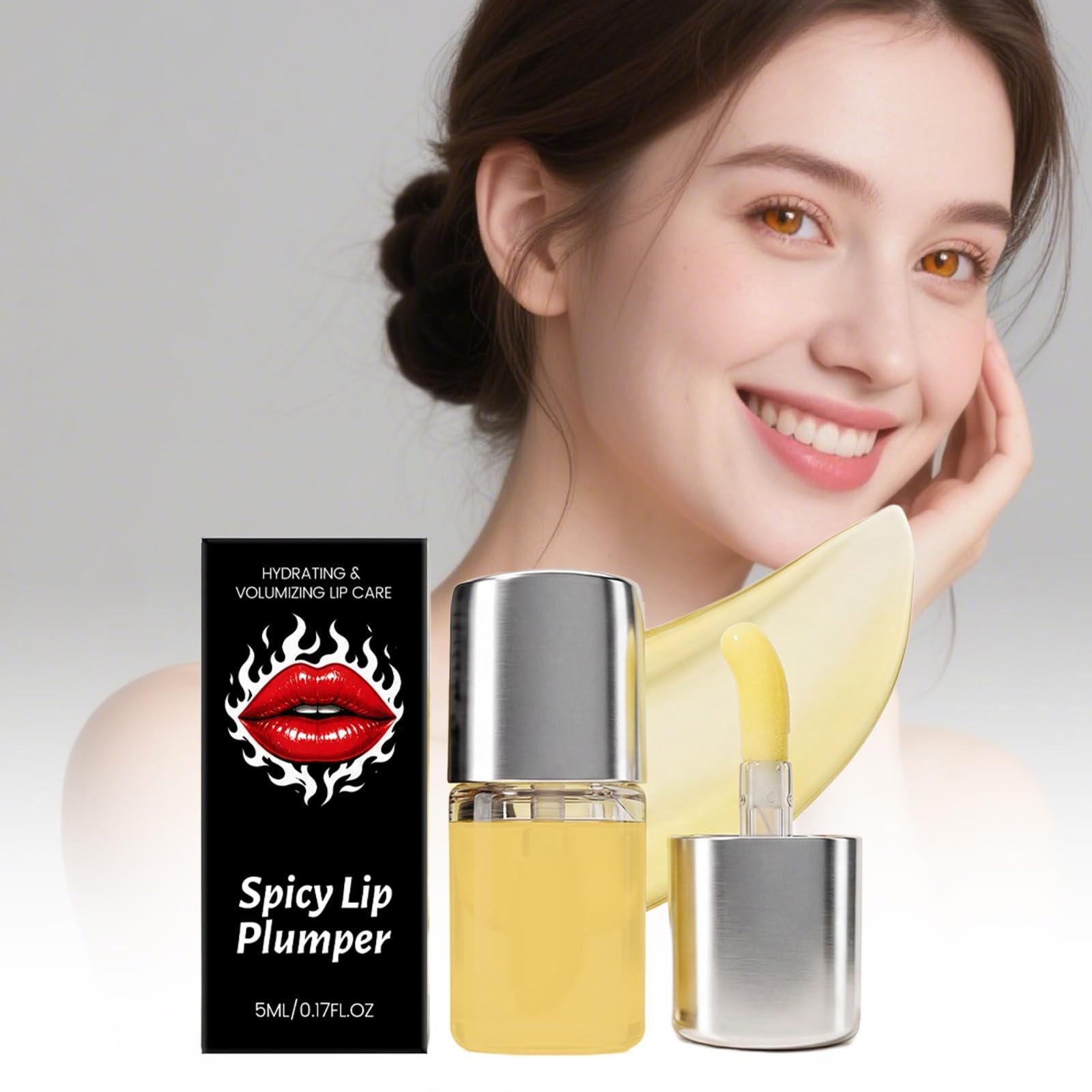 Lip Volume Serum 5 ml, Hydrating Gloss for Soft, Fuller-Looking Lips