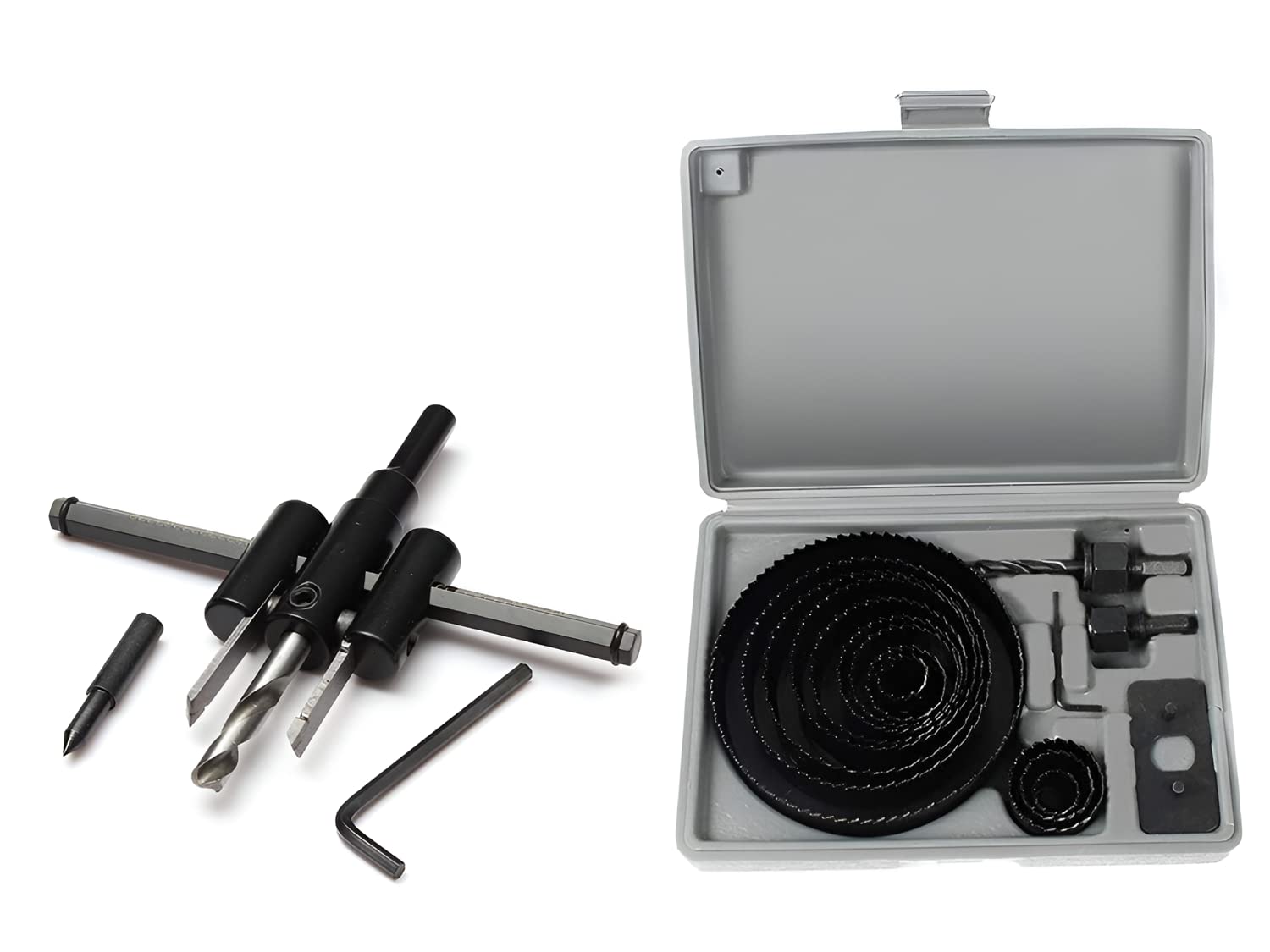 Oblivion Adjustable Circle Cutter Wood, Plastic, Accrelic Cutter | Carbon Steel Metal Alloys Wood Hole Saw Cutting Set/Hole Saw Drill Bit set (16 pcs)| Wood Round Cutter | DIY Tool Accessories (B091CRYSJH) Amazon Price History, Amazon Price Tracker