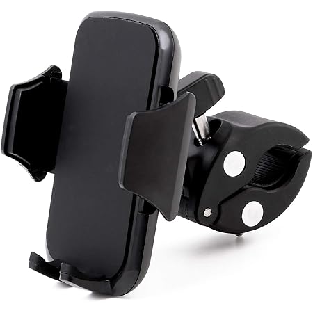 Amazon Co Jp Hyr 21年 最新版 バイク スマホホルダー 自転車 携帯 固定用 360度回転 ワンタッチオープン 落下防止 片手操作 脱着簡単 携帯ホルダー 家電 カメラ
