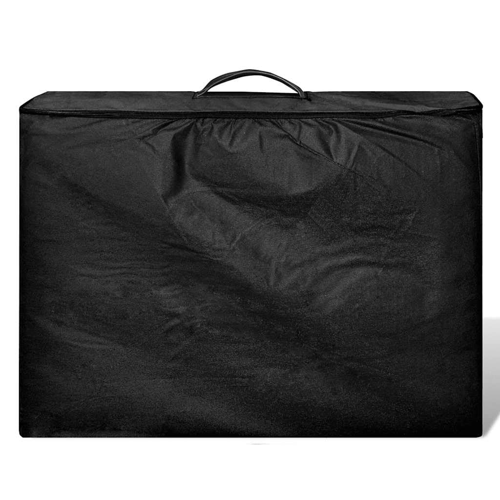 Refined Mesa Camilla de Masaje de Aluminio Plegable de Tres cuerpos Negros