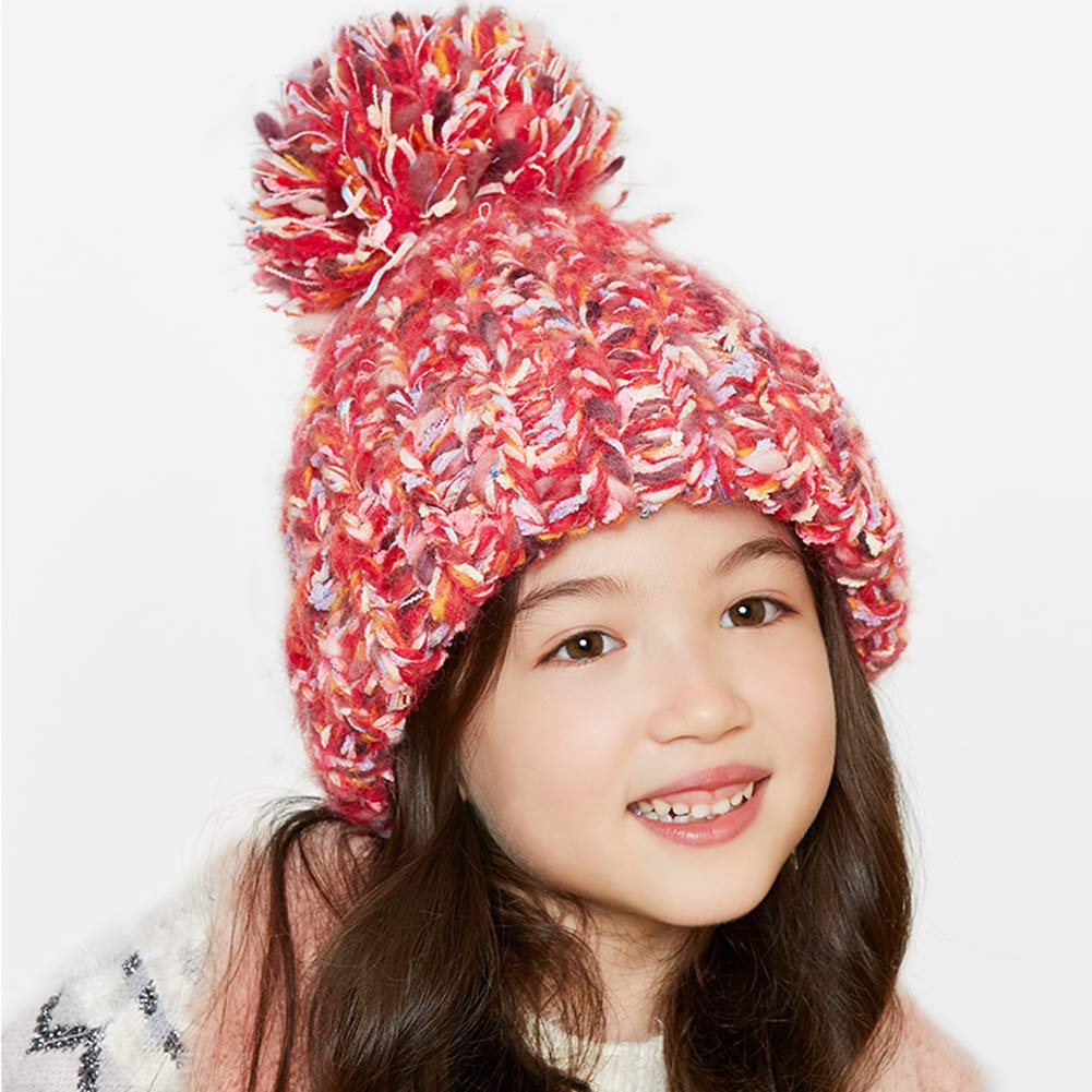 Gorro de Punto Invierno para Niño Niña Beanie Unisex Gorro de Invierno Suave y Cálido Slouchy Invierno Grueso para Bebe