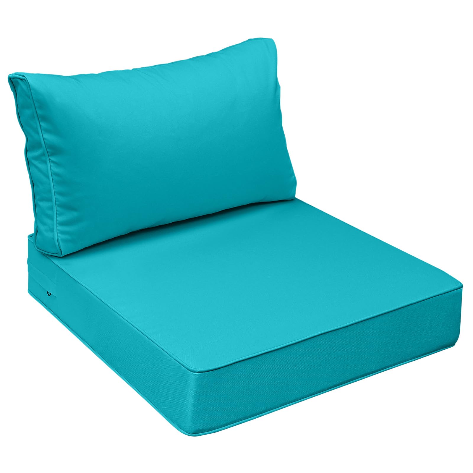 AAAAAcessories Outdoor Seat Cushions for Chairs, Fade-Resistant, Waterproof Patio Furniture Replacement Cushions, 25.5" x 25.5" x 5" + 25.5" x 13.5",
