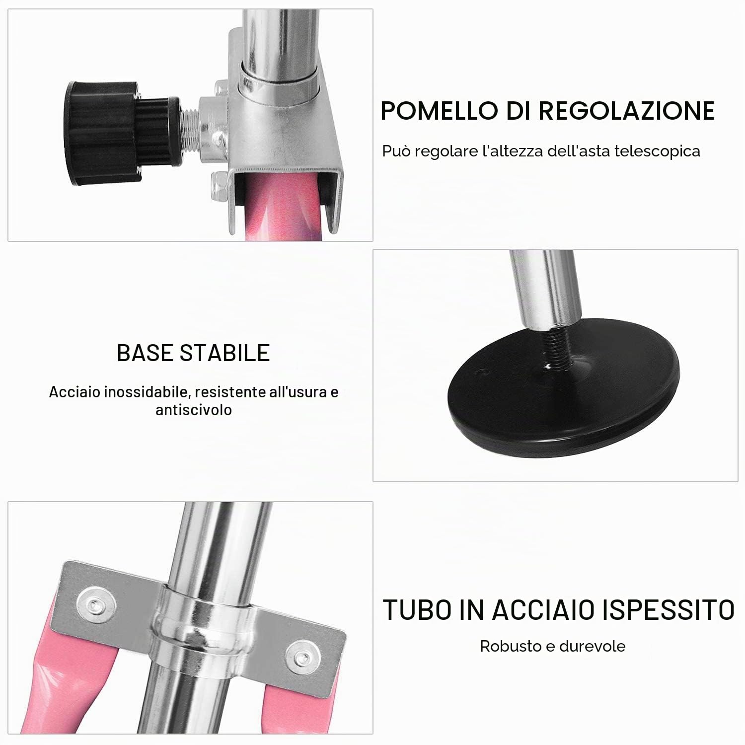 FBSPORT Barra da Ginnastica per Bambini con Altezza Regolabile Anelli Pieghevole Regolabile Espandibile Parallele Ginnastica Artistica, Ideale per Casa Junior