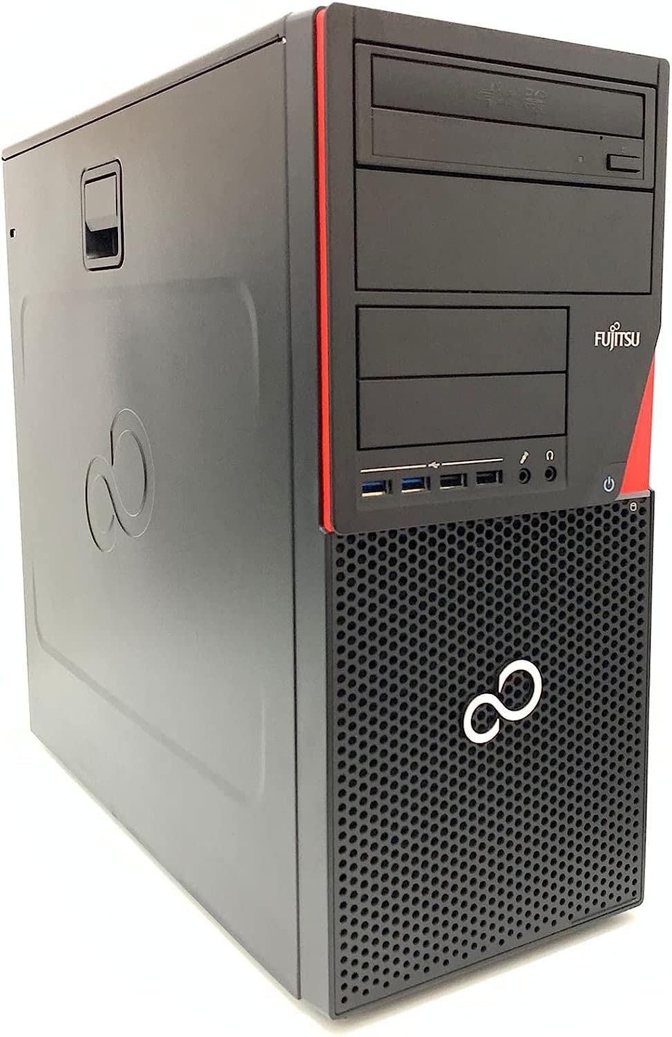 PcRenewed PC fisso COMPUTER DESKTOP Fujitsu Esprimo P710, Processore Intel Core i3, 8GB RAM DDR3, SSD 128 + Hard Disk 500GB, DVD-ROM, USB 3.0, WIFI, Windows 10 Professional (Ricondizionato)