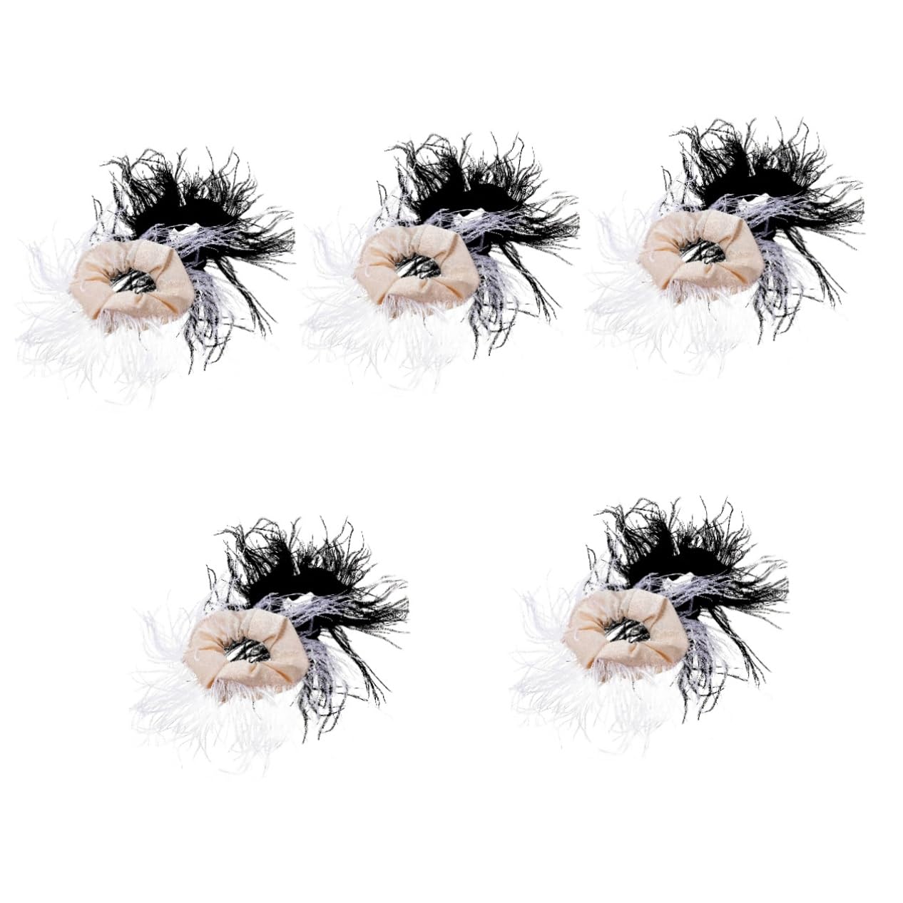 FOMIYES 10piezas Coleteros De Pluma Para Mujer Lazos Elásticos Para Cabello Grueso Accesorios De Fiesta Para Ocasiones