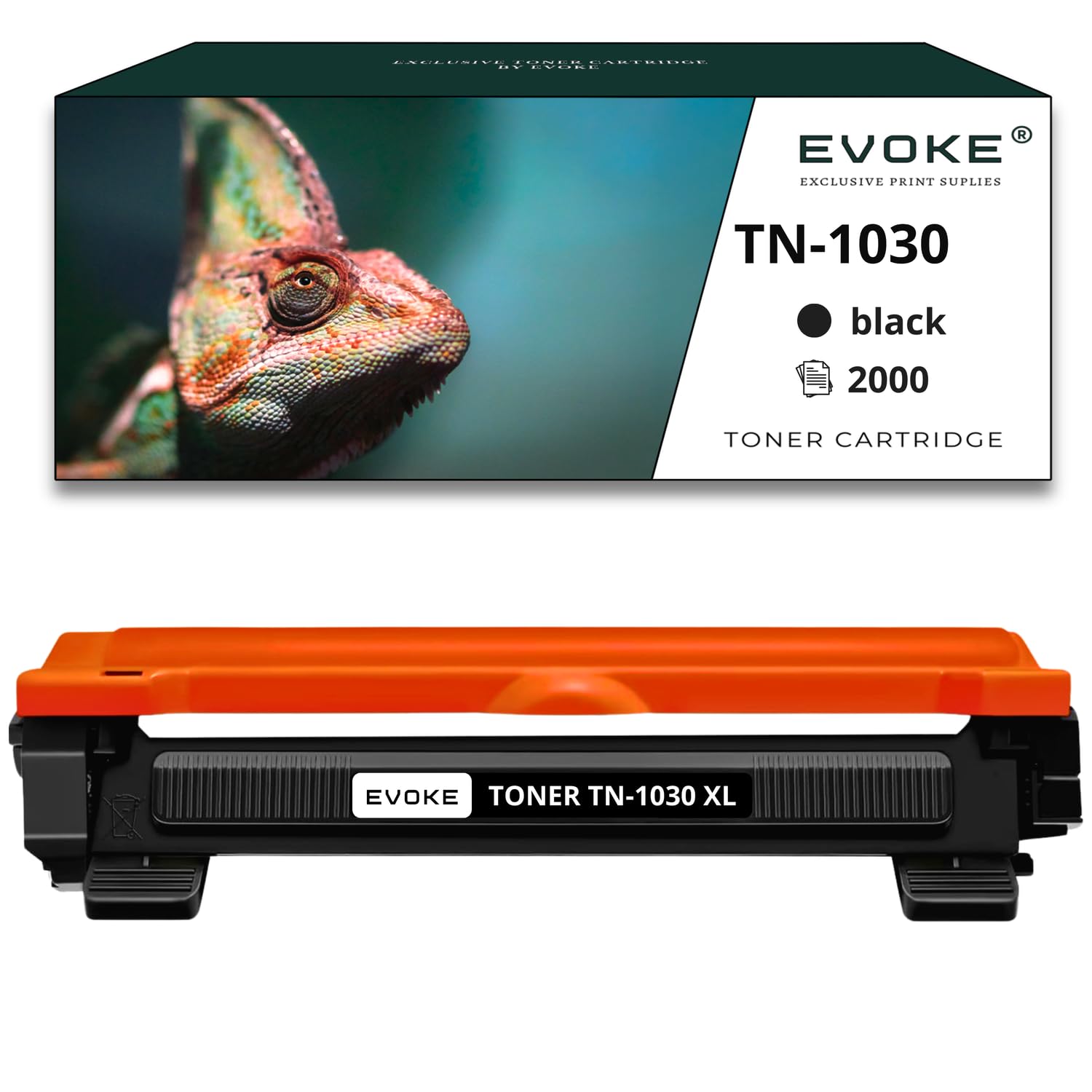 EVOKE TN1030 XL TN-1030 Toner Kompatybilny z Brother DCP1610WE HL1118 DCP-1510e 1512e 1610w HL-1110e Czarny (Black) 2000 Stron