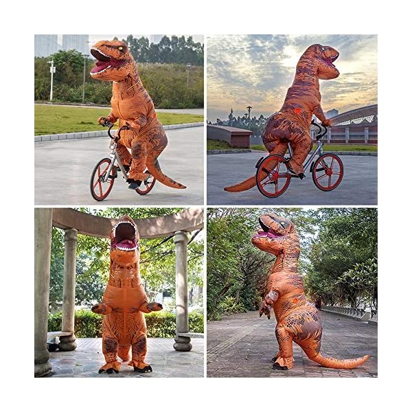 Jashke inflatable dinosaur costumes for adult dinosaur halloween t rex costume for adults - image 8