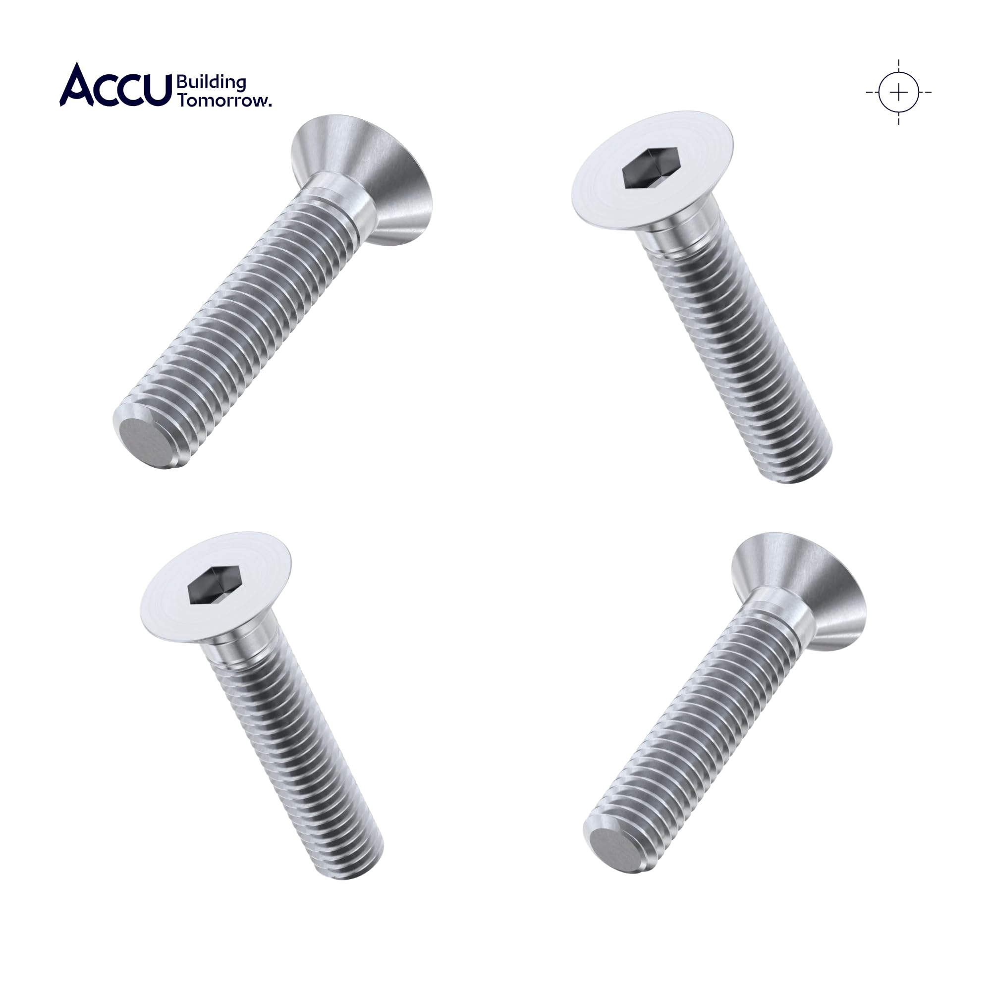 Accu - M6 x 30mm Socket Countersunk Screws (ISO 10642) - Stainless Steel (A2) (Pack of 20) - Image 3