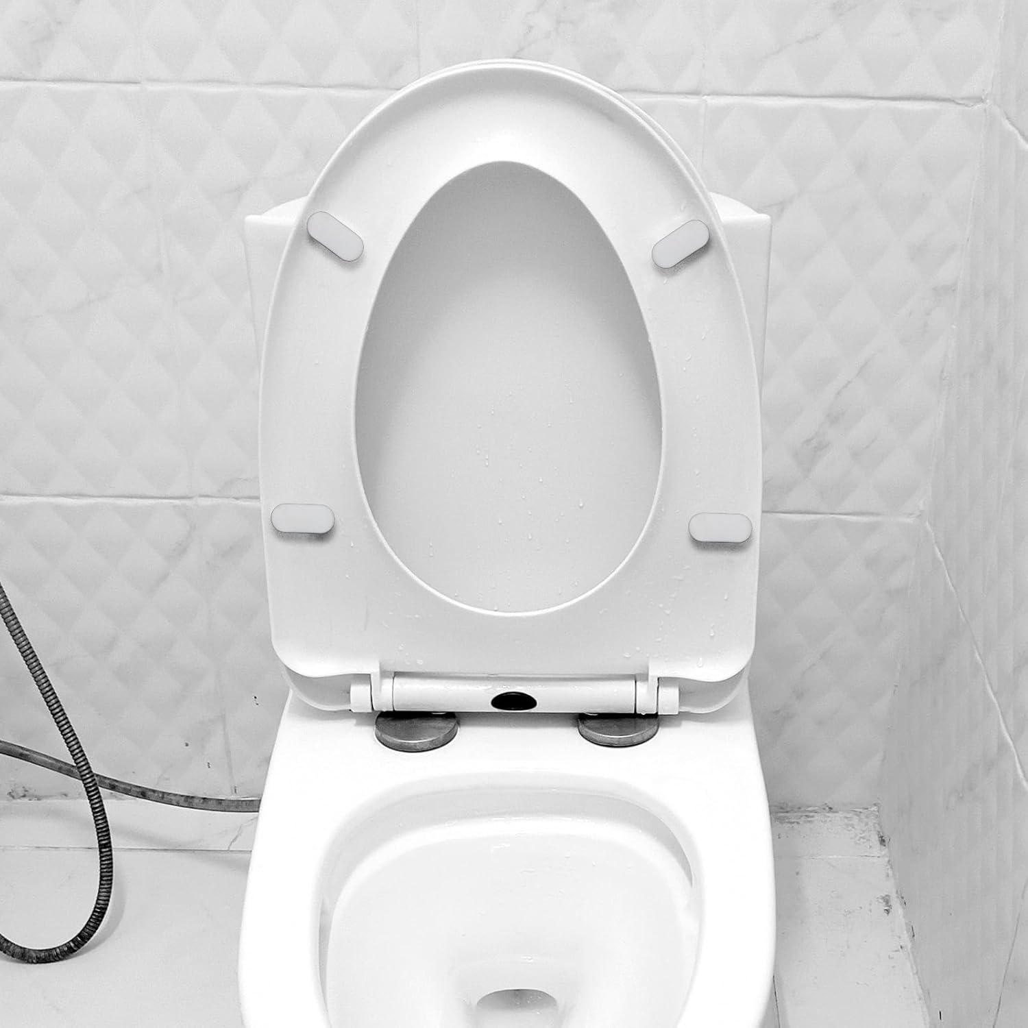 8 Pack Toilet Seat Bumpers Bumpers Toilet Seat Spacer Self Adhesive Toilets Seats Pad Replacement Self Adhesive Toilets Seats Parts for Home, Hotels (White)
