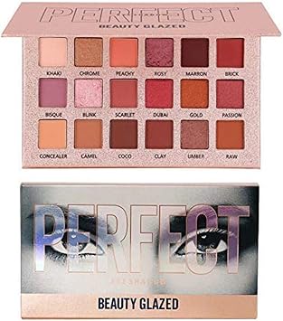 Professional Makeup Eyeshadow Palette, Matte Shimmer Pressed Pigment Smooth Textured Shade Eyeshadow Waterproof Long Lasting Nude Metallic Makeup Palette Multicolor