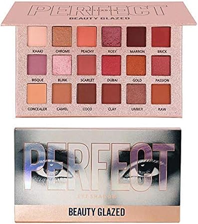 Amazon プロのメイクアップアイシャドウパレット マットシマープレスドピグメントスムーステクスチャーシェードアイシャドウ 防水長持ちするヌードメタリックメイクアップパレット マルチカラー Beauty Glazed メイクパレット 通販