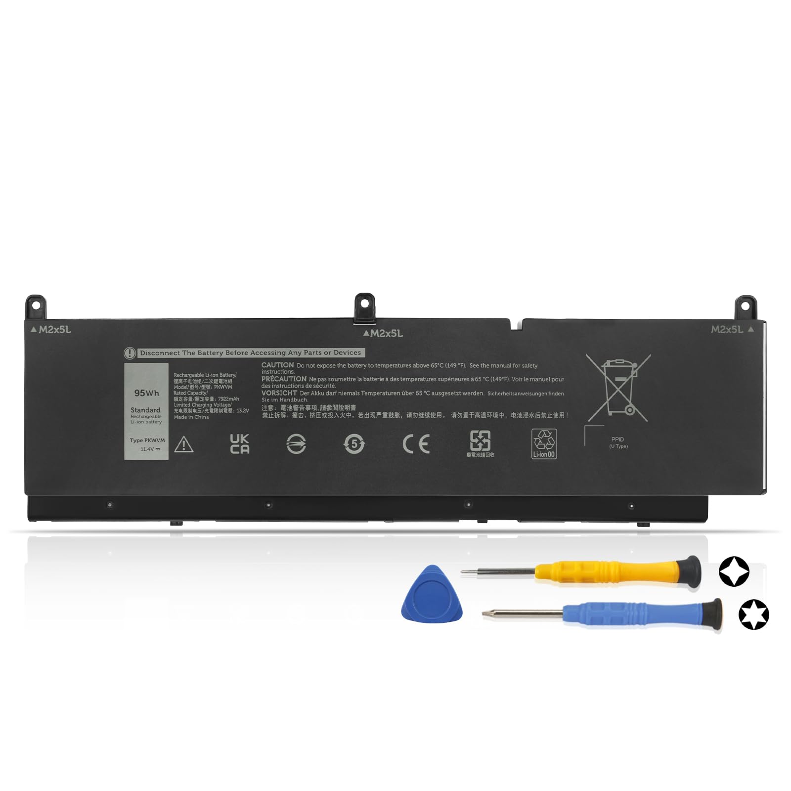 K KYUER PKWVM Laptop Batterie pour Dell Precision 15 7550 7560 17 7750 7760 Mobile Workstation C903V CR72X 447VR 68ND3 17C06 0CR72X 453-BBCQ P44E P93F P44E001 P44E002 P93F001 P93F002 Notebook Battery