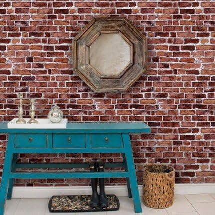 Red Brick Wallpaper - 2ft x 4 ft - Single