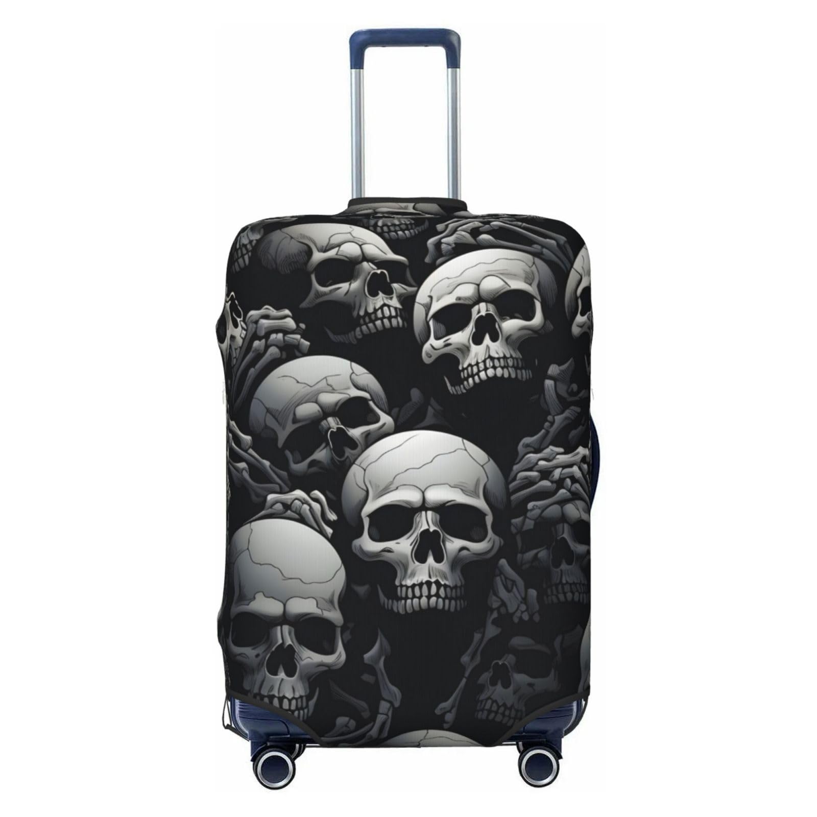 DJYQBFA Skull Luggage Cover Washable Elastic Suitcase Cover Anti-Scratch Skeleton Travel Luggage Protector Covers for Kids Adult XL fits 29-32 inch