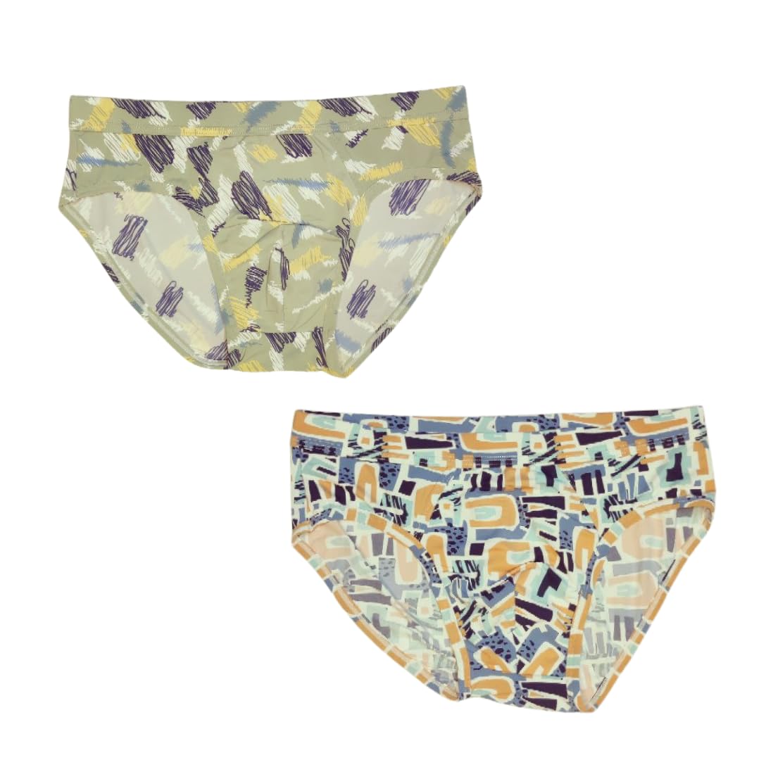 glenston Ice Silk Lycra Cross Underwear |Regular Fit Printed Underwear for Men's (Combo Set of 2)-picture-25