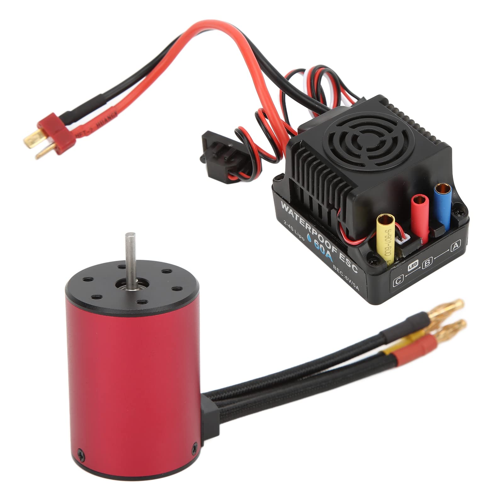 Yctze Silnik Bezszczotkowy 3650 4300KV z kombinacją 60A ESC do Samochodów RC /10 – Wysoka wydajność i wydajność