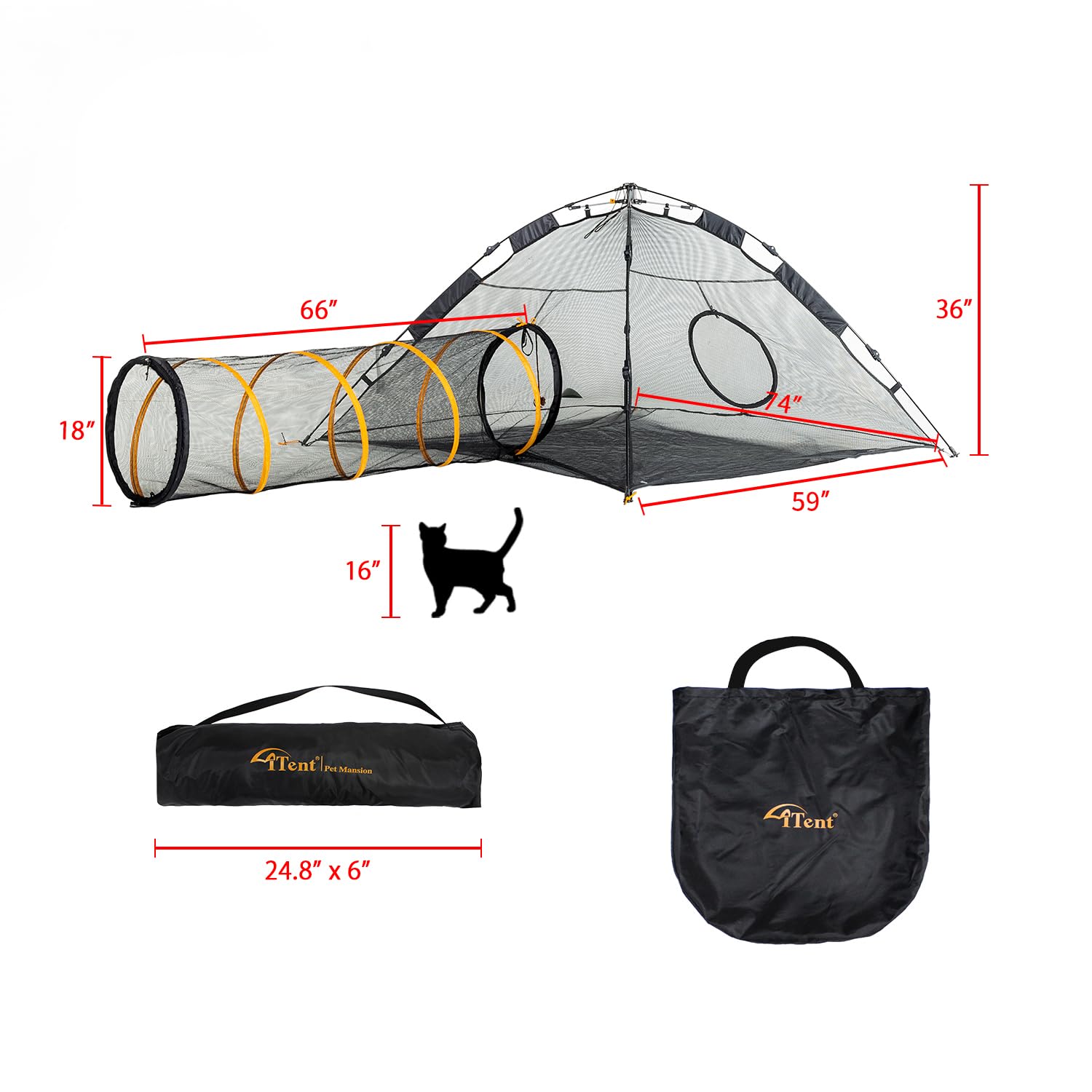 Tenda per gatti per interni ed esterni (esterni, tunnel e casetta dei giochi) Box per gatti XL portatile tunnel per gatti tende da gioco per gatti, conigli e piccoli animali