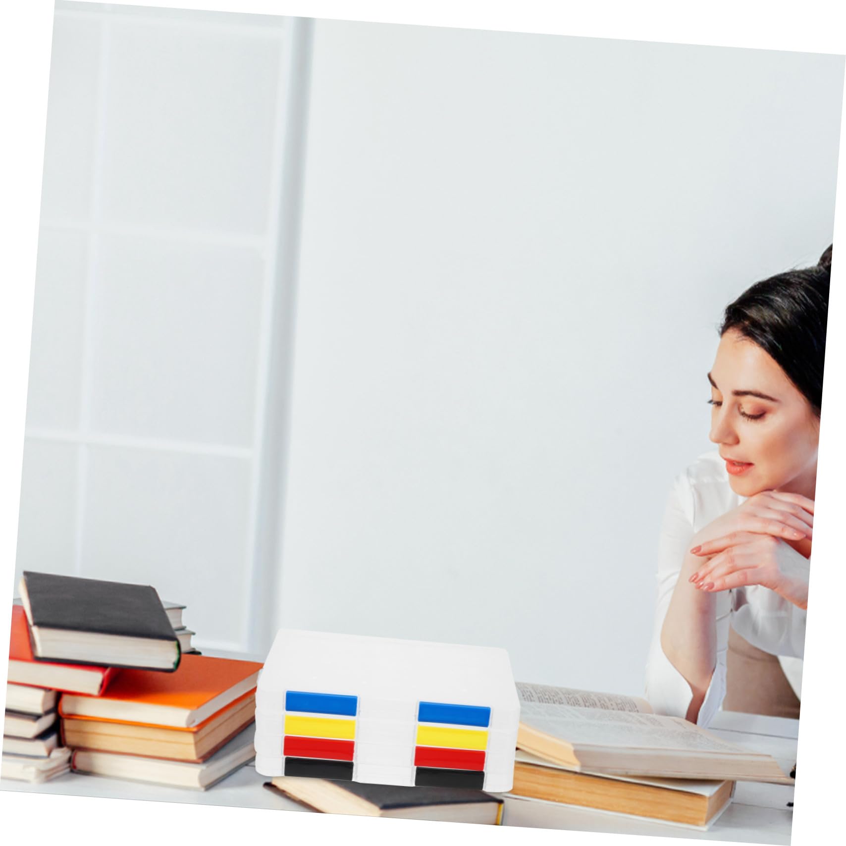 Artibetter Scatole Portadocumenti 4 Pezzi in Plastica Trasparente Resistente e Non Deformabile, Organizer per File per Ufficio e Libreria