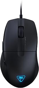 Turtle Beach Pure SEL – Mouse da gioco RGB ergonomico ultraleggero, sensore ottico a 8K DPI, sistema di pretensionamento, illuminazione RGB – Nero