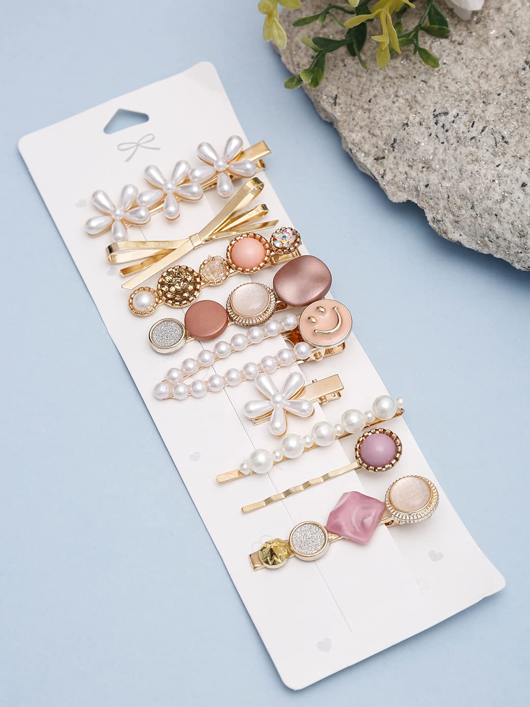 5pc Hair Pins & Clips Combo Set, Colourful Accessories