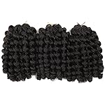 Crochet Braids Hair 8 Inch Jamaican Bounce Wand Curl Crochet Hair Curly Bounce Crochet Braids Hair Extension Twist Crochet Hair (3 PCS, 4)