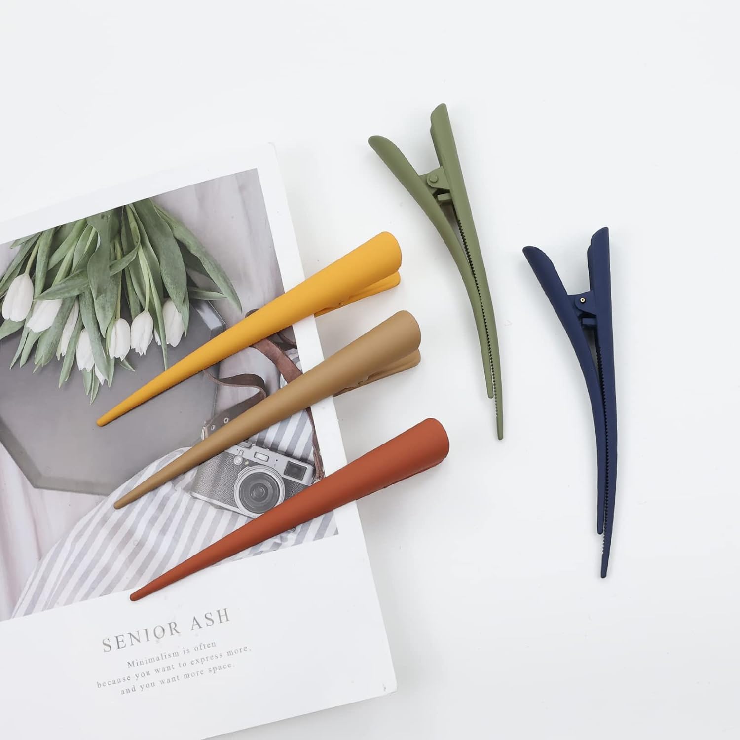 10 Pcs 4.7 Inch Long Plastic Alligator Hair Clips for Styling Colorful Non Slip Duckbill Barretts Grips Clamps Hair Pins Accessories for Women Girls - Image 5