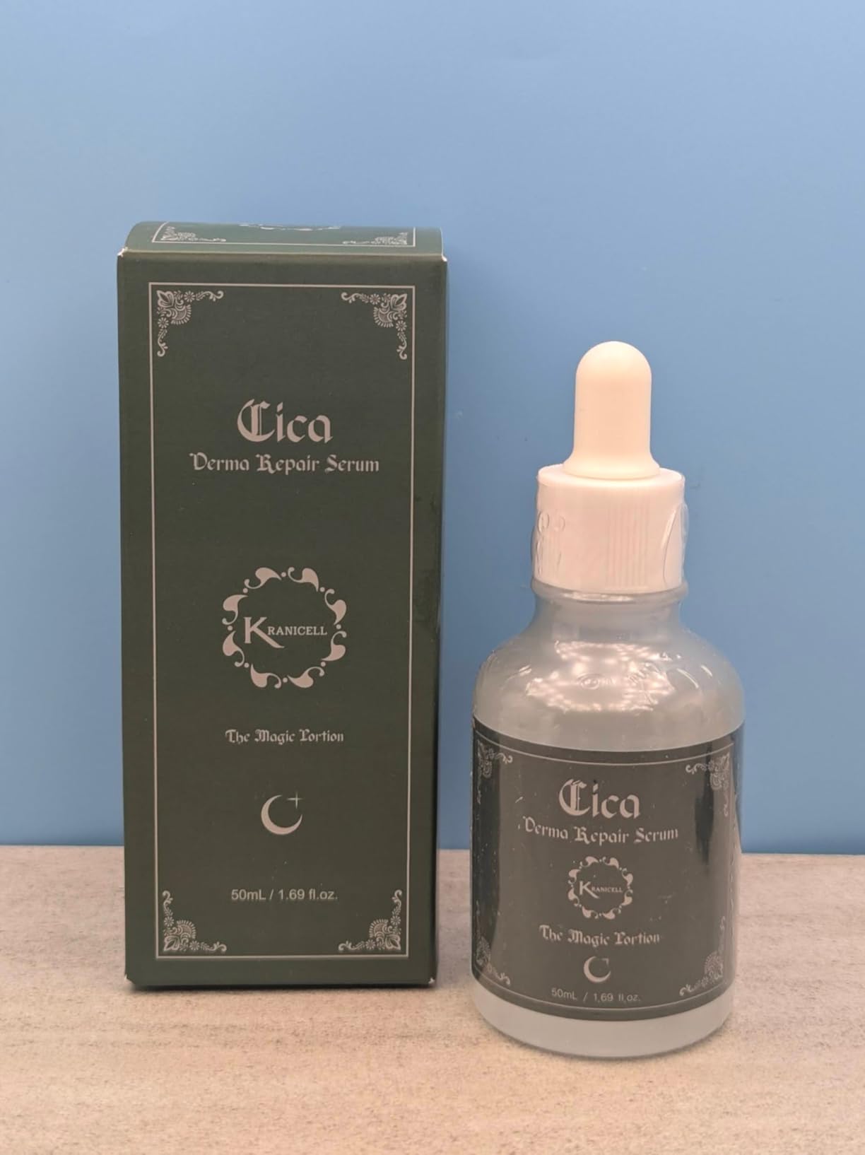 KRANICELL Cica Derma Repair Serum, Centella Asiatica Leaf Water 58%+Niacinamide 4%+ Beta-Glucan Serum, Korean Skin Care 1.69 fl. oz. Vegan skin for Hydrating, Skin Elasticity, Repair Damaged Skin