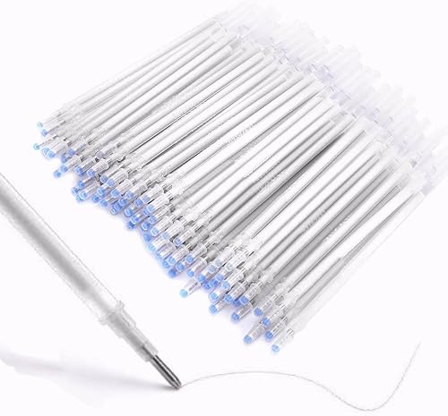 100 bolígrafos de tela borrables con calor, bolígrafos de calor blancos de alta temperatura que desaparecen para ropa, rotulador para cuero, tela,