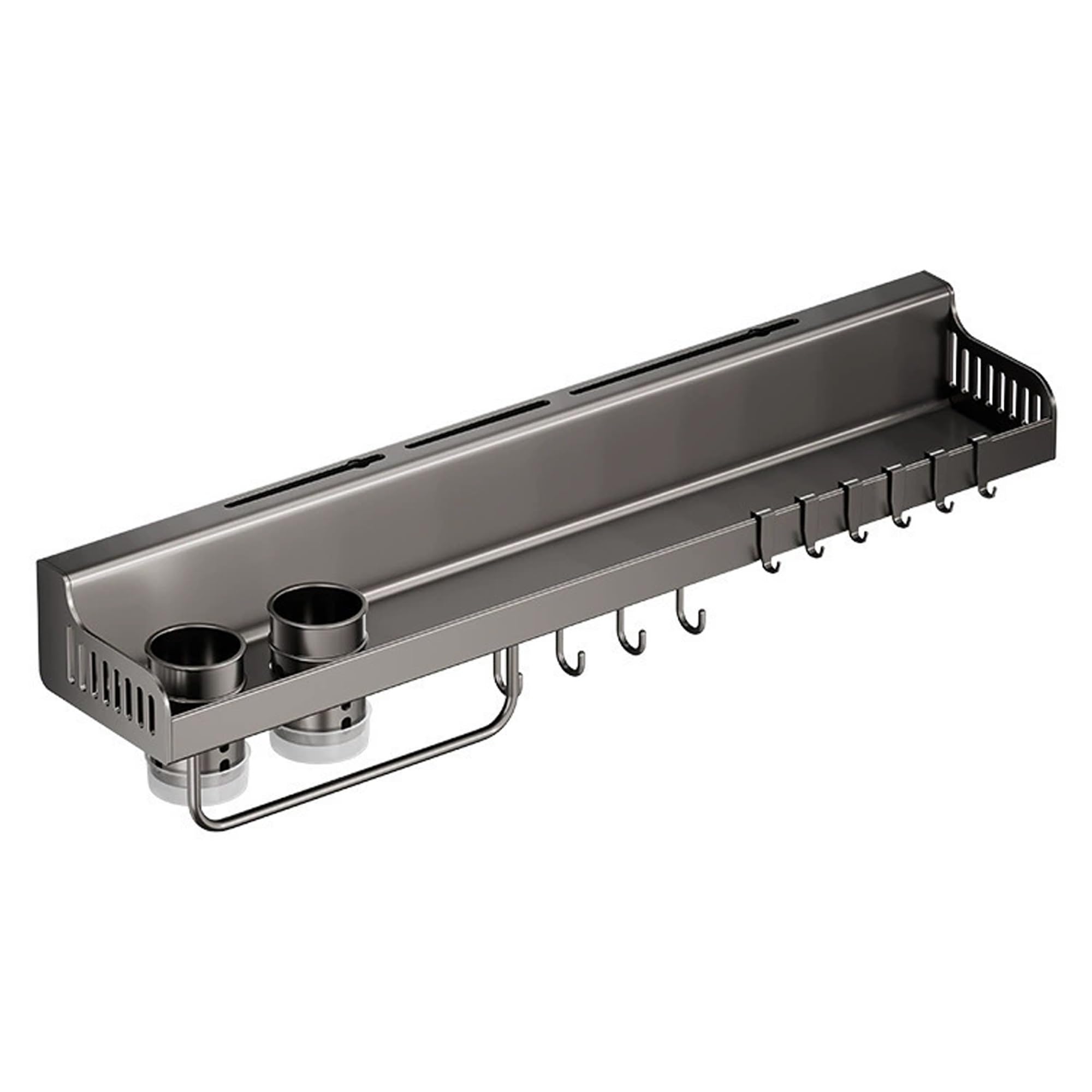 GENTERUN Kitchen Utensil Rack 2 Tier, Rustproof Moisture Resistant(60cm)
