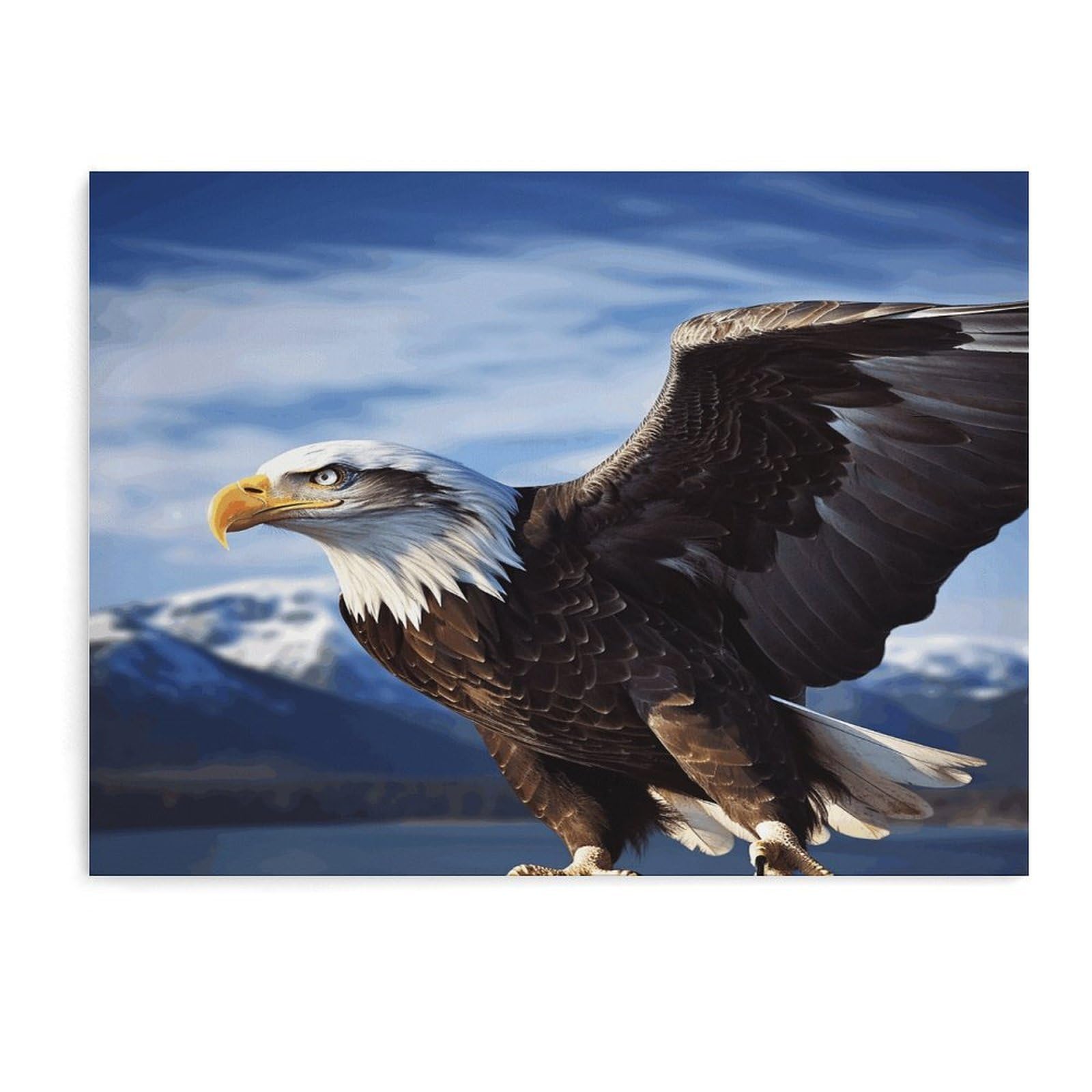 Fodpand Unframe-Style Eagle1 Bathroom Wall Art Canvas Prints, Artwork For Walls For Living Room Hallway Stair Office Wall Decor, Pictures Home Decor 15.7X11.8 Inch