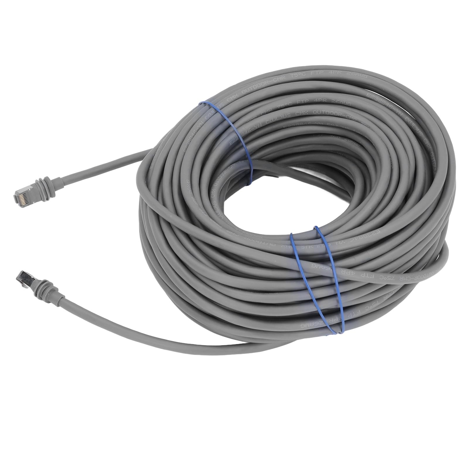 Yctze Kabel Prostokątny o Długości 150 Stóp — Duża prędkość 2000 Mb/s, Antena i Router z Przewodem IP68, PCV i Czerwona miedź, Instalacja w Domu i Użytkowaniu