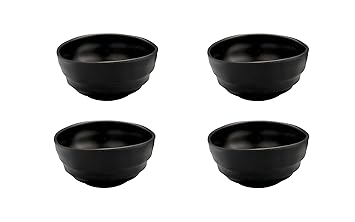 4 Piece Multipurpose Melamine Serving Bowl for Desserts, Cereal, Vegetable, Snacks, Soup, Ice Cream, Gravies, Maggi, Pasta, Dry Fruits, etc
