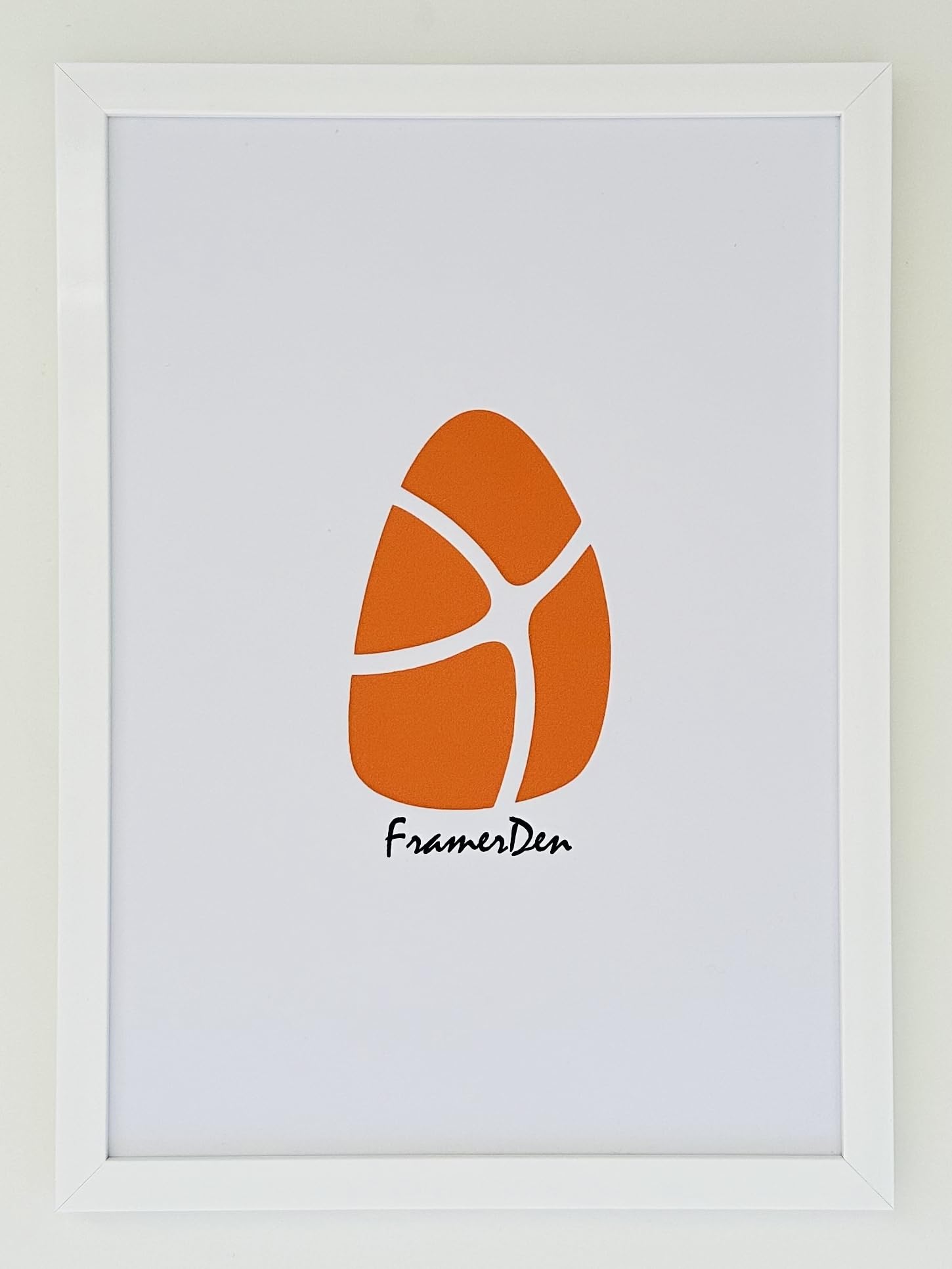 FramerDen® Rainbow 20 Colours Range Modern Thin Picture Photo Poster Frame Decor A5 Size Fits (21 x 14.85 cm) Thin Edge Slim Frame Portrait and Landscape (White)