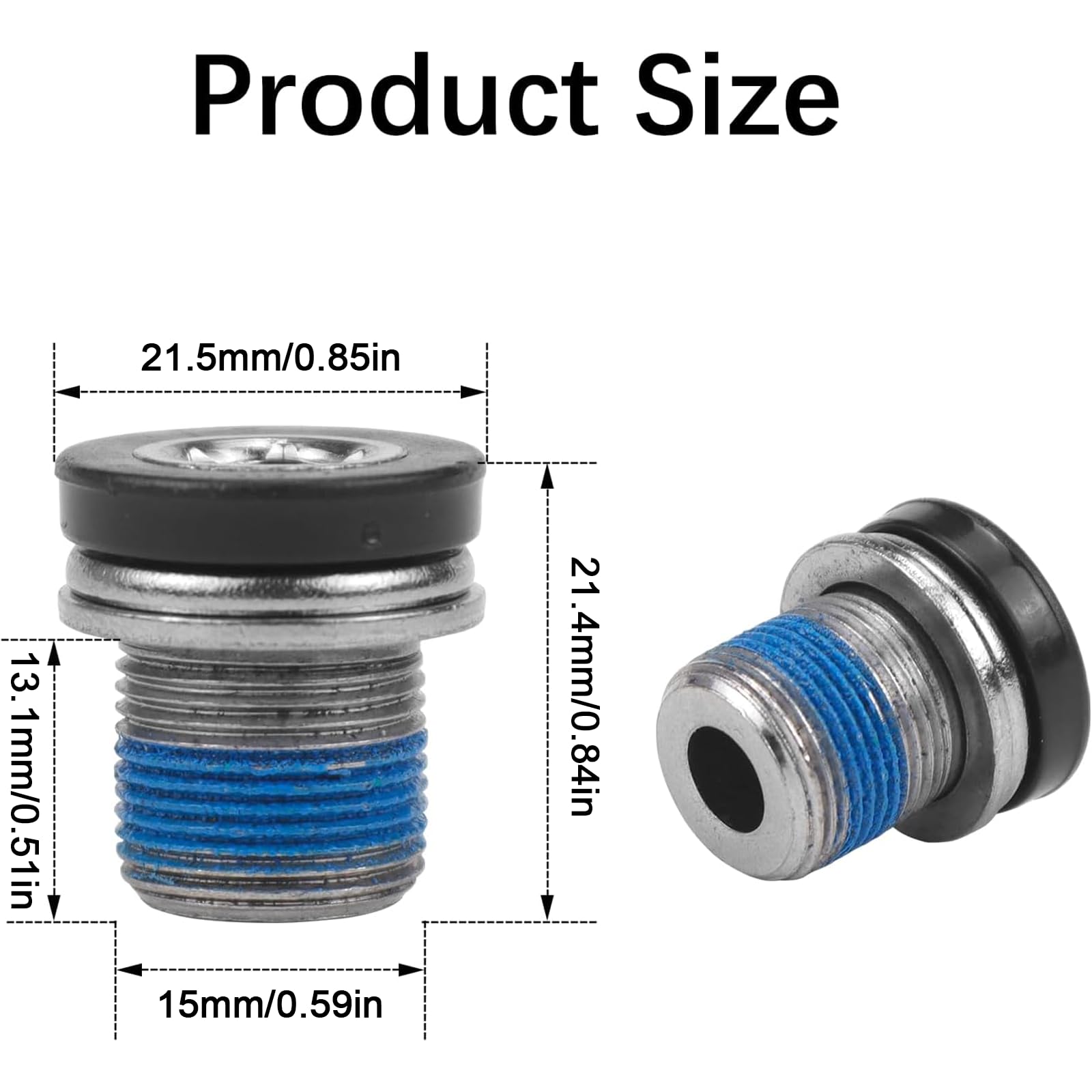 LPZMPZ Viti a Manovella M15 Dado Bullone di Fissaggio Pignone Pedale con Anello da Tenuta Viti Braccio Pedivella Guarnitura Bulloni per Mozzo MTB BMX Bici Telai di Biciclette