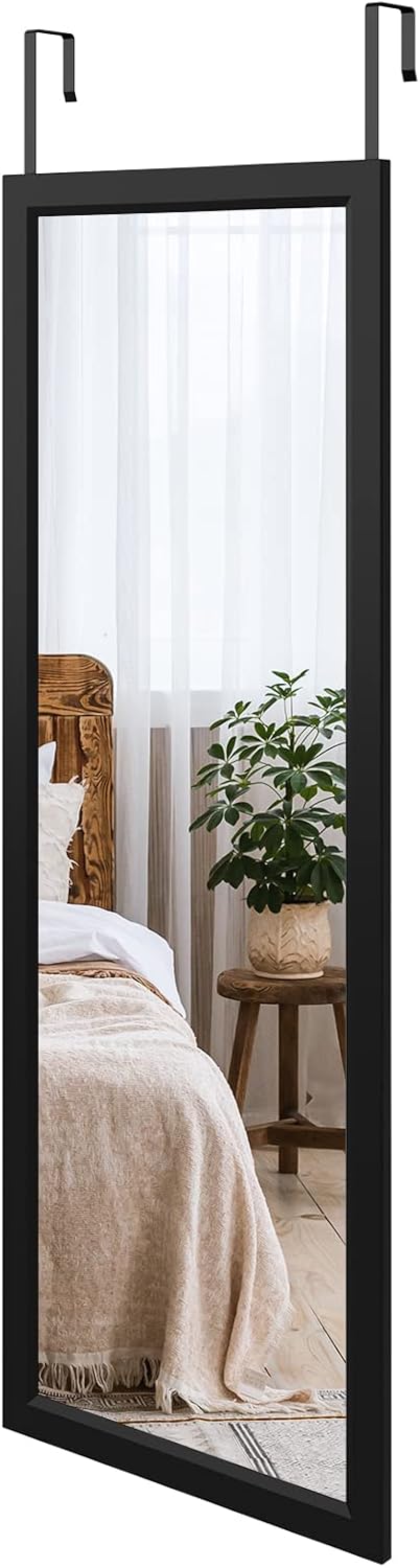 Dripex Over Door Mirror Full Length, 110 x 45cm Wall Mounted Mirror