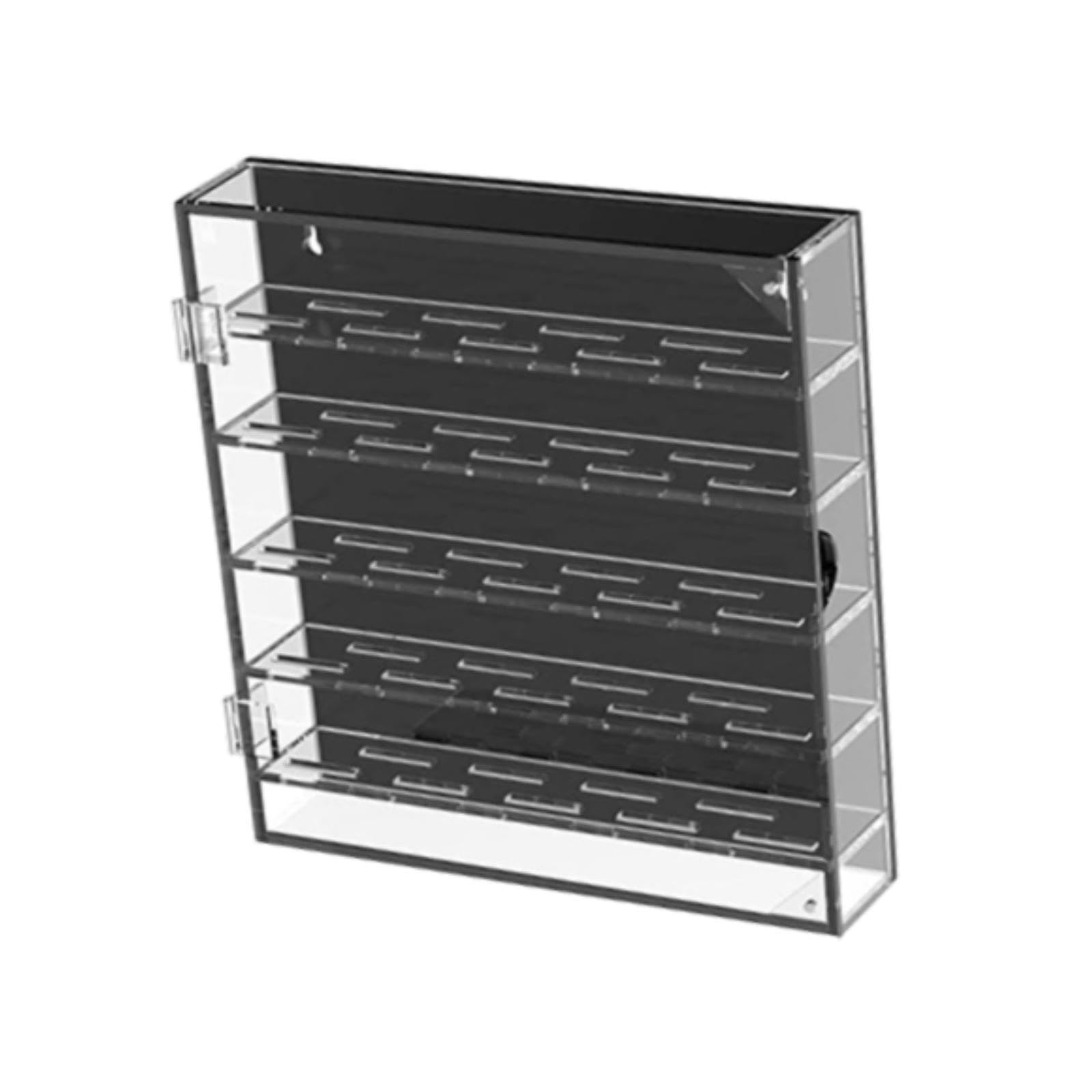TUXCAXI Acrylic Specie Holder Efficiently Organizing Collectibles Multiple Layer Case Display Box Enhancing Viewing Acrylic Specie Holder Collectibles, Black, 26x30x5cm