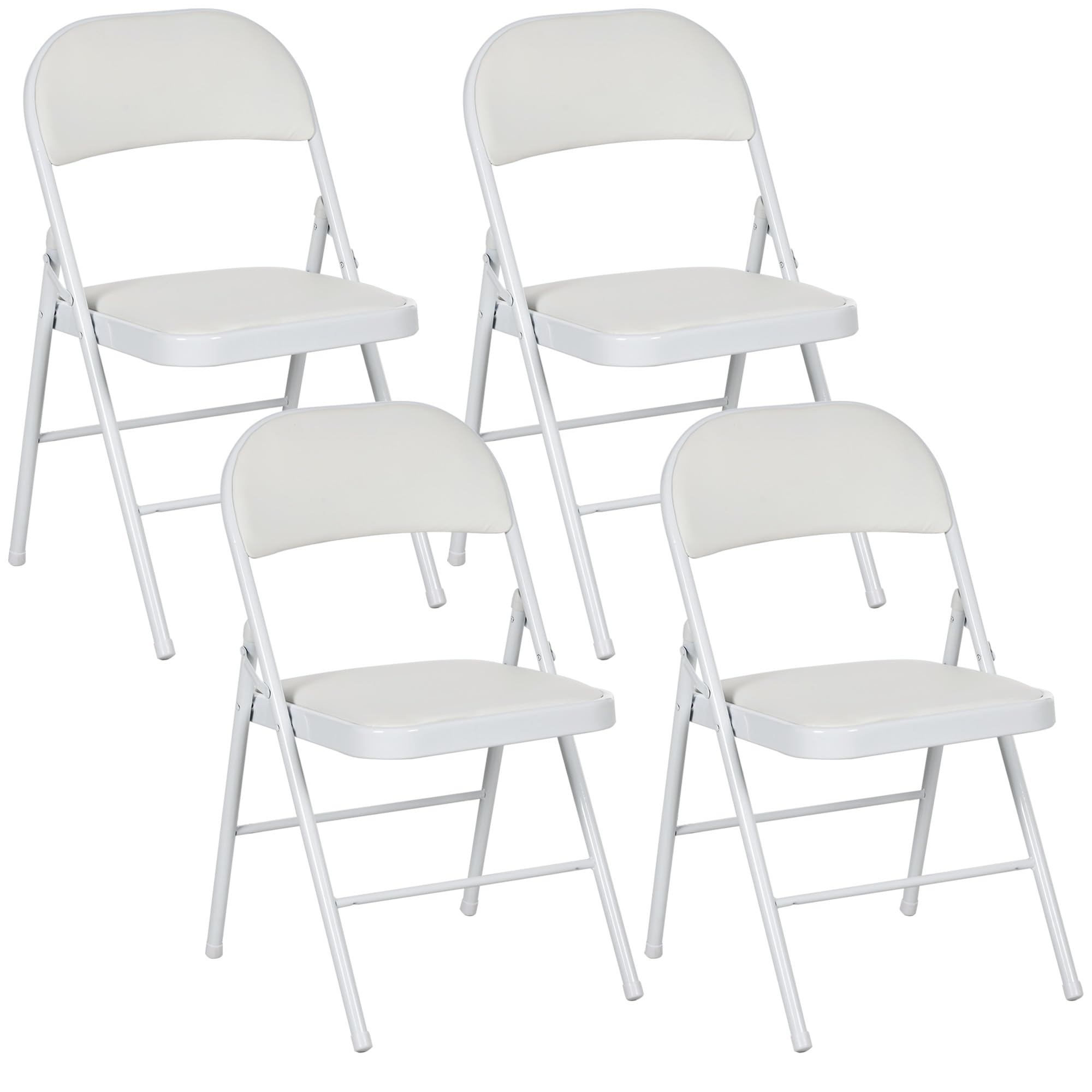 homcom lot de 4 chaises pliantes salle