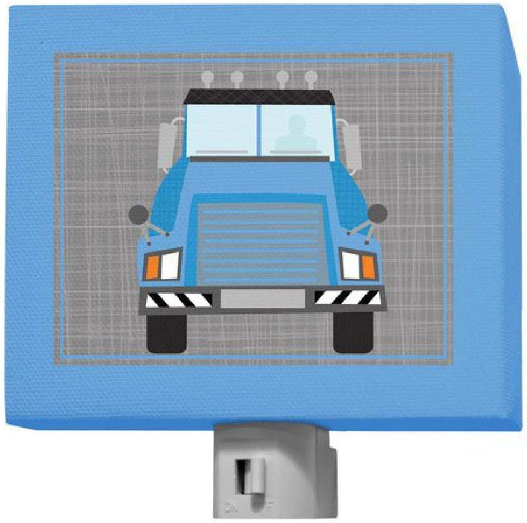 Oopsy Daisy Ways to Wheel - Mac Truck Night Light, Gray/Blue, 5" x 4"