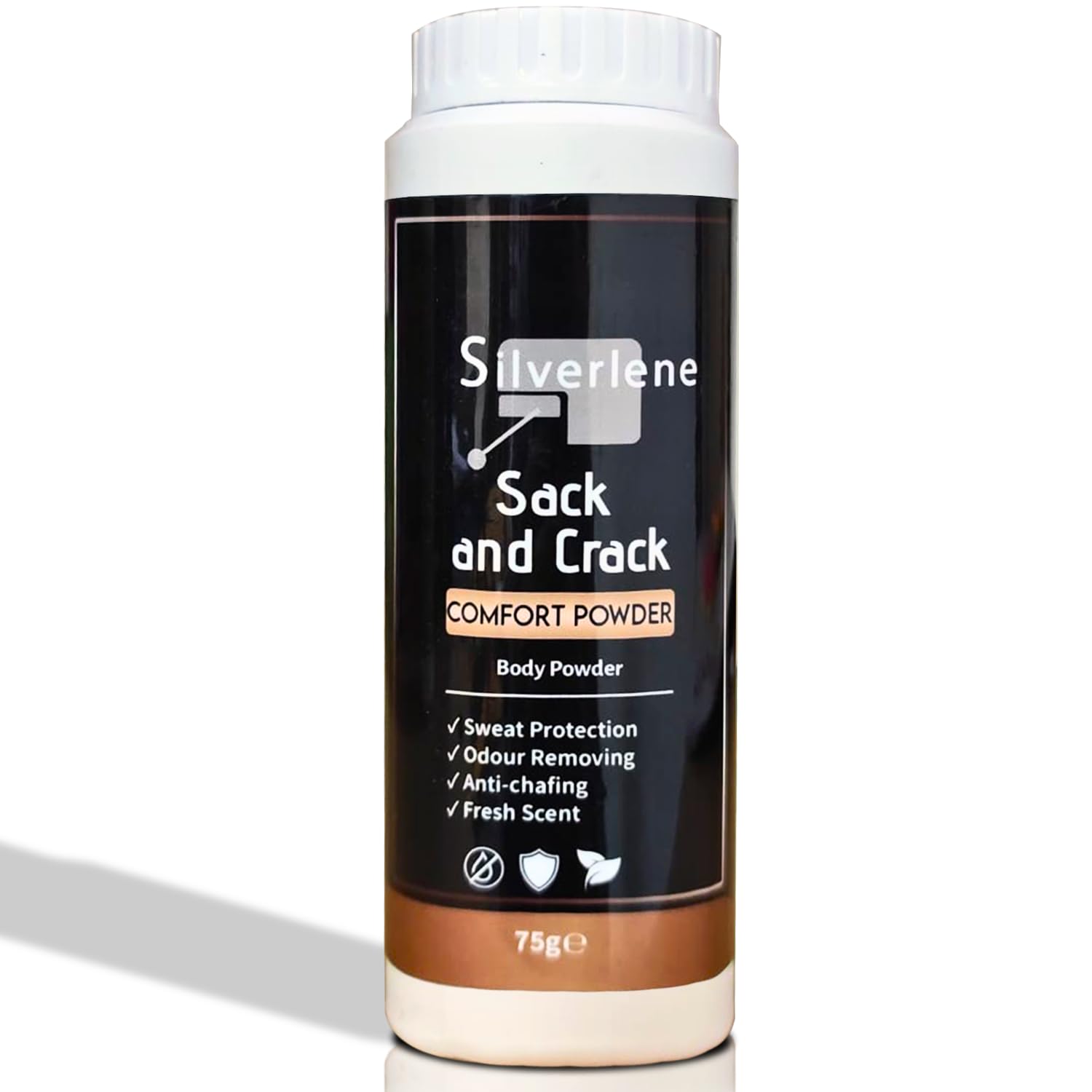 Bestus Sack and Crack Comfort Body Powder 75g - Anti-Chafing, Sweat Protection & Odor Removal, Fresh Scent