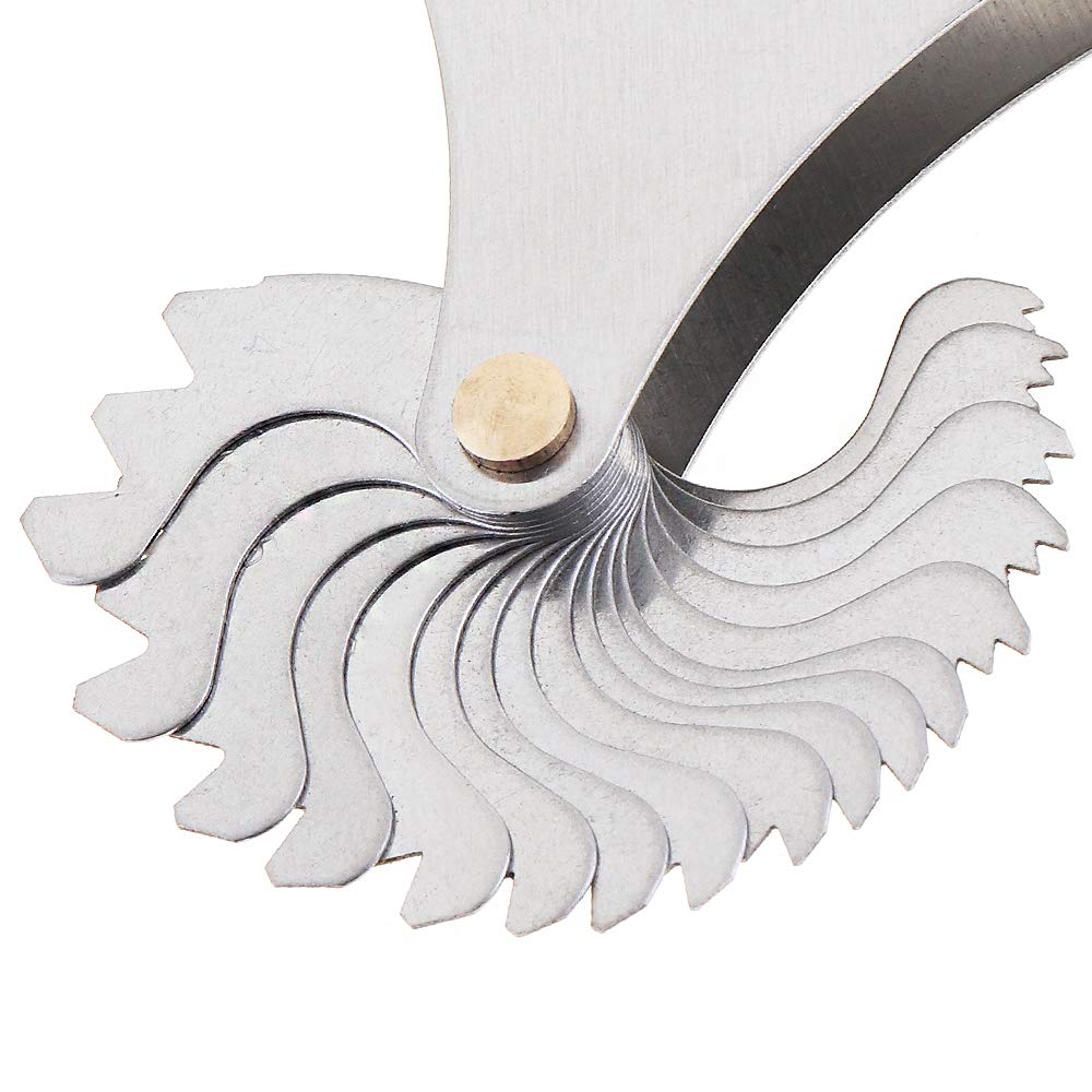 ChgImposs Jauge de filetage de vis en acier inoxydable - Spécification américaine - Jauges de filetage de 60° - Outil de mesure avec lames de 4 à 84 - Mesure industrielle - 51 pièces