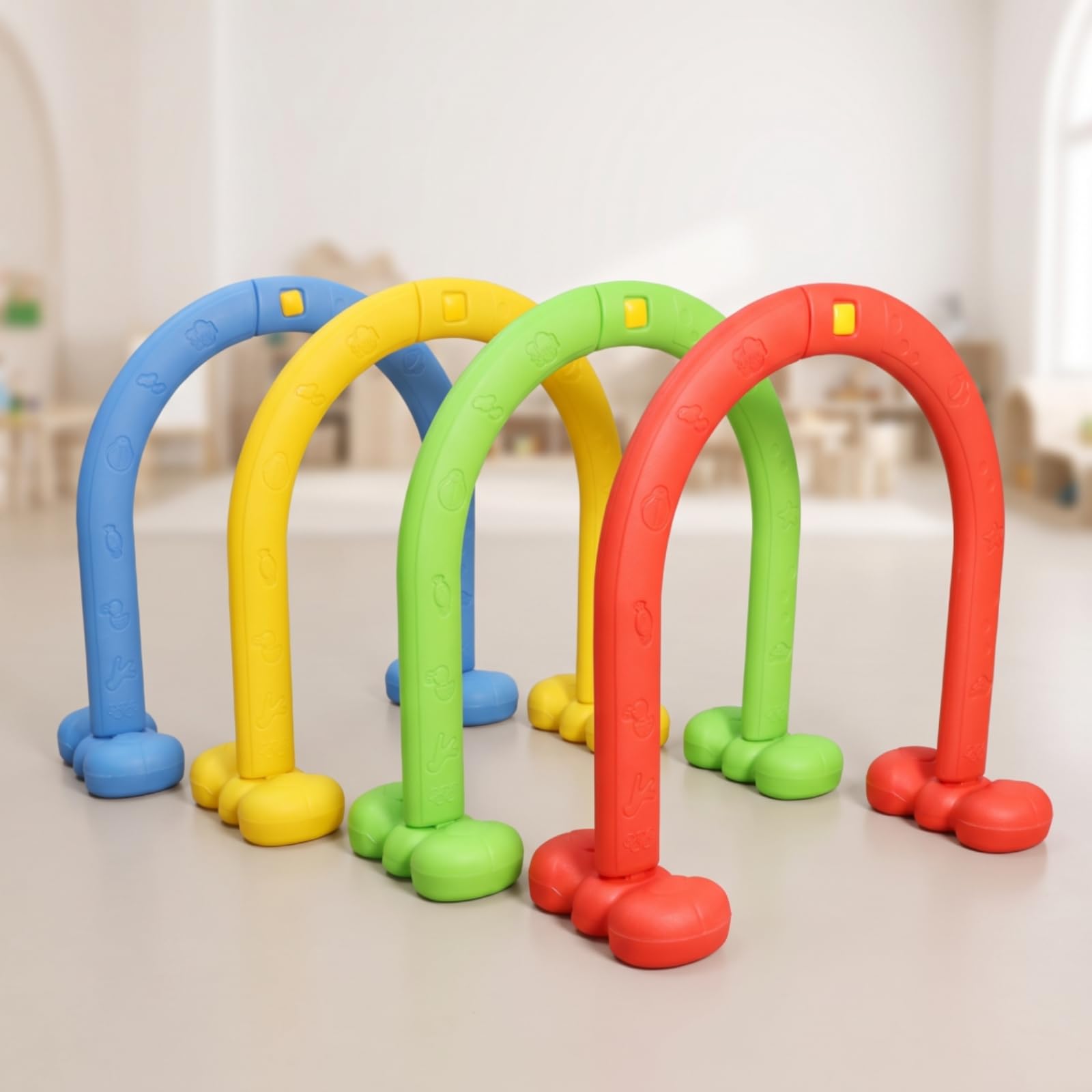 4 Pezzi Arco Gioco Durevoli, Upgrade Set di 4 Pezzi per Tunneling Colori Asilo