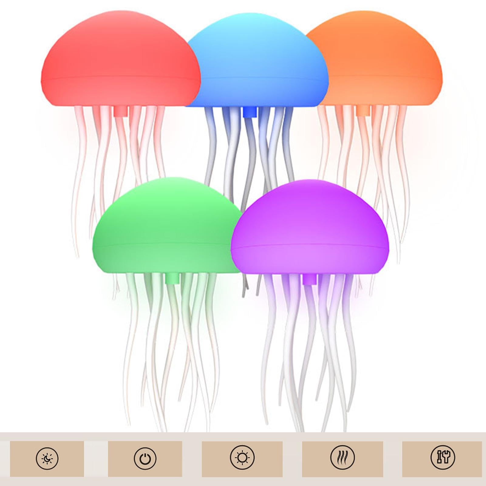 Kwallen Lavalamp Kwal lamp kwallen lava lamp led 8 modus jelly vislampen nacht licht stemmingsdesk decor for volwassenen kinder slaapkamer brutelday cadeau Levendige metgezel & woondecoratie