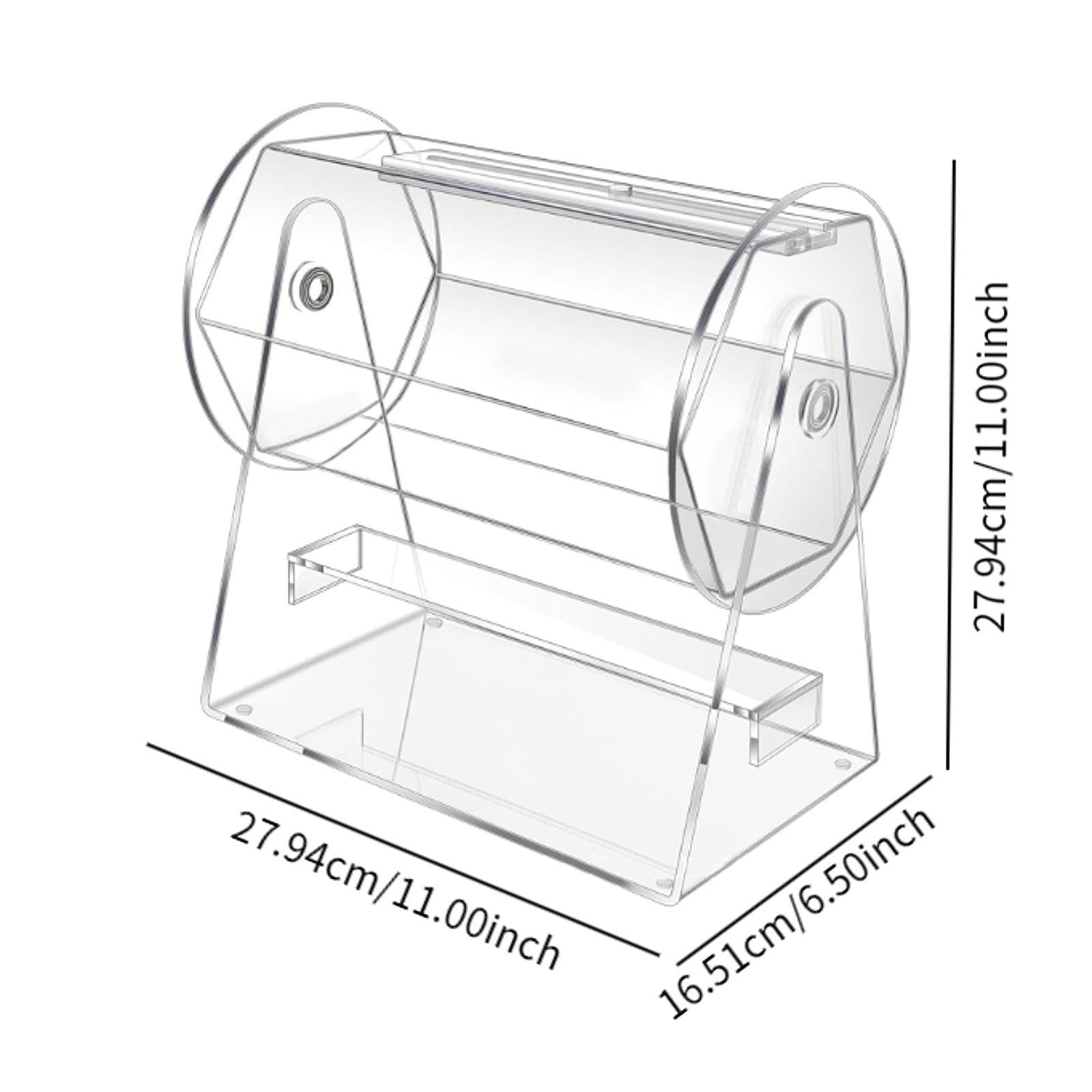 Milageto Acryl-Tombola-Trommel, transparente Tombola-Losbox, Tombola-Lostrommel für Jahresversammlung, Firmenfeiern, Tickets, Familienspiele